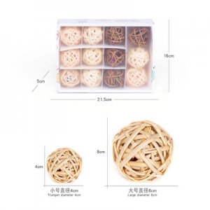 猫咪玩具藤编植物玩具贴牌OEM/ODM