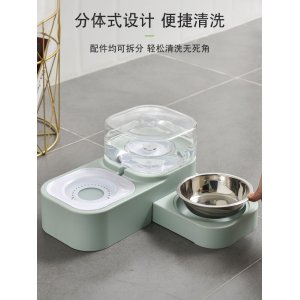 猫碗双碗保护颈椎自动饮水猫食盆OEM/ODM代加工