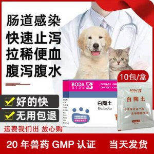 10包白陶土狗狗猫咪兔肠胃腹泻