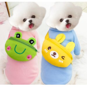 狗狗猫咪斜挎拉链可爱衣服