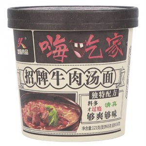 恋圆食品嗨吃家招牌牛肉汤面盒装