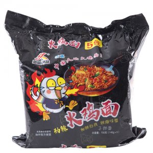 恋圆食品劲辣火鸡面五连包