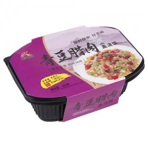 恋圆食品青豆腊肉盖浇饭盒装