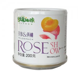 华泉玫瑰黄桃白罐200g