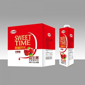 珍果园益生菌苹果醋汁饮料1.5Lx6盒