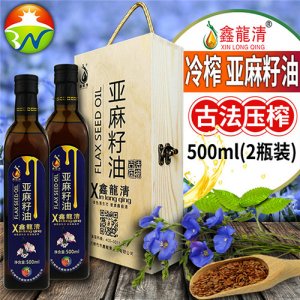 鑫龙清亚麻籽油500mlx2瓶