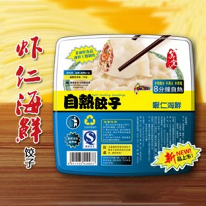 美食记自热虾仁海鲜饺子