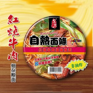 美食记自热红烧牛肉细杂粮面