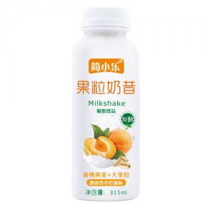 简小乐果粒奶昔酸奶饮品黄桃燕麦大果粒315ml