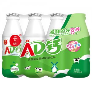 吾尚AD钙奶220MLX4瓶排装