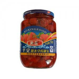 奥星糖水草莓罐头750g