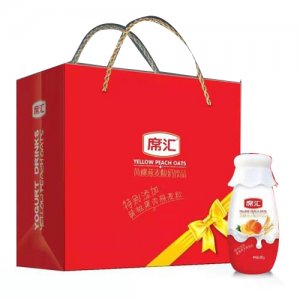 席汇黄桃燕麦酸奶饮品礼盒装300mlx20瓶