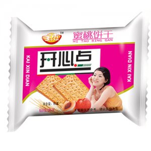 宝杰开心点蜜桃饼韧性饼干