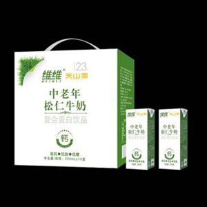 维维天山雪中老年松仁牛奶250mlx10盒