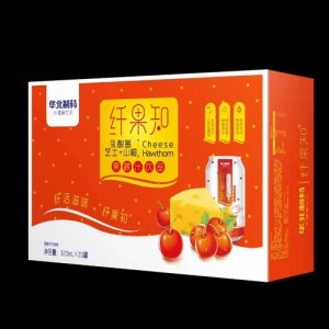 纤果知芝士+山楂乳酸菌果蔬汁饮品箱装320mlx20罐