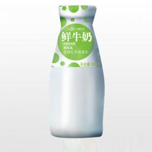 红梅鲜牛奶一次性玻璃瓶