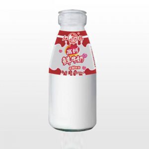 红梅高钙鲜牛奶玻璃瓶