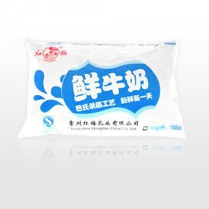 红梅鲜牛奶220ml袋装
