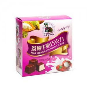 尊品荔枝牛奶巧克力48g