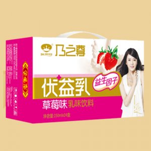 乃之尊优益乳草莓味饮品250mlX24