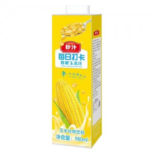 妙汁每日打卡鲜榨玉米汁谷物饮料980ml