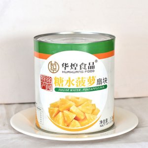 华煌糖水菠萝扇块3000g