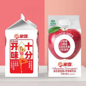 米奇益生菌发酵苹果醋饮品屋顶包装苹果醋风味饮料果味饮料