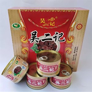 吴二记牛巴罐头250gx4罐