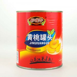 桃园春黄桃罐头罐装