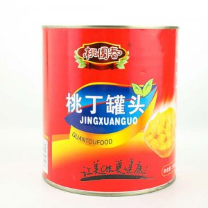 桃园春桃丁罐头3000g