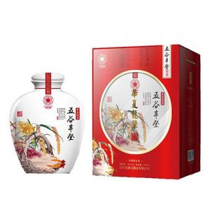 华夏龙辇国画酒五谷丰登