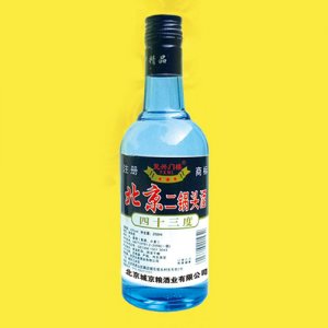 北京二锅头酒43度蓝瓶250ml