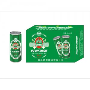 胜带啤酒绿330ml×24纤体罐