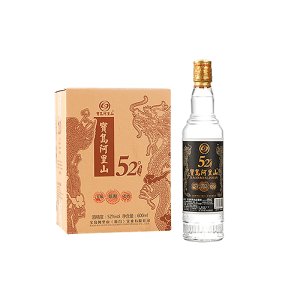 宝岛阿里山高粱酒龙凤系列52度黑龙凤浮雕图光瓶浓香型600mL