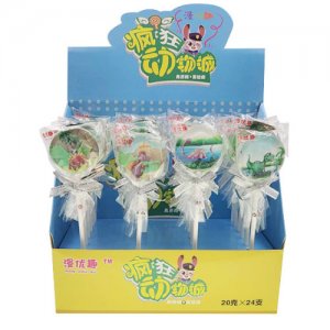 漫优趣疯狂动物城棒棒糖24支