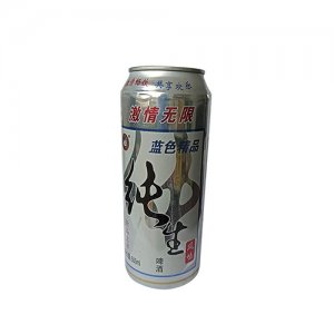 蓝发纯生风味啤酒500ml