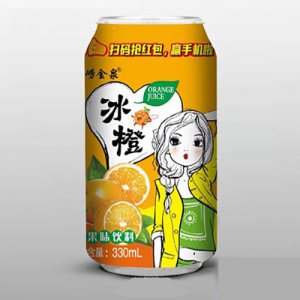 崂金泉冰橙果味饮料330ml