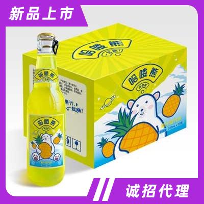 哈喽熊凤梨味果汁型汽水330mlX20瓶
