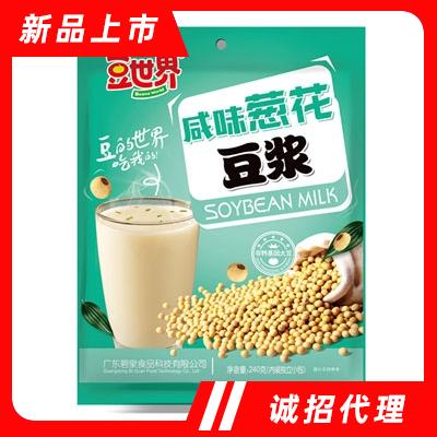 豆世界咸味葱花豆浆冲饮品