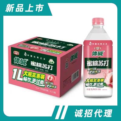 栗子园体碱蜜桃苏打1LX12