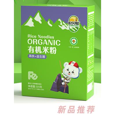 欧贝聪有机米粉盒装 高铁+益生菌