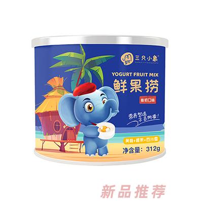 多可三只小象鲜果捞 黄桃
