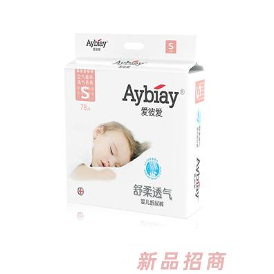 爱彼爱舒柔透气婴儿纸尿裤S78片