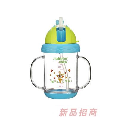 佳呗尔婴儿水杯绿蓝色