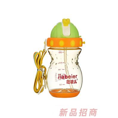 佳呗尔婴儿水杯橙绿色
