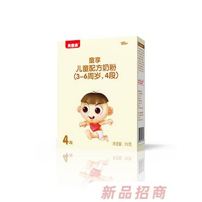 贝因美童享系列配方奶粉四段200g