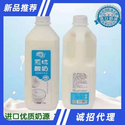 小甜牛桶装发酵酸奶饮品原味1.25L