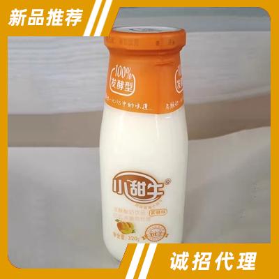 小甜牛发酵酸奶玻璃瓶黄桃味320克