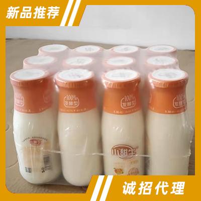 小甜牛发酵酸奶玻璃瓶黄桃味320克X12瓶