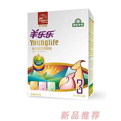 羊乐乐优益系列幼儿配方羊奶粉400g3段